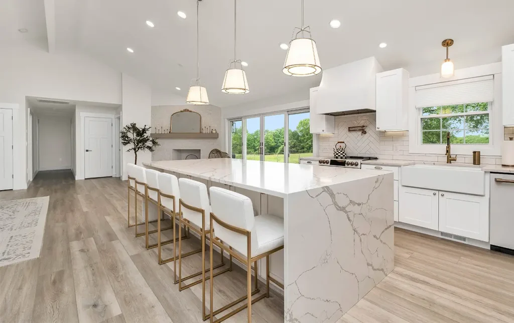 large island Barndominium Kitchen Ideas