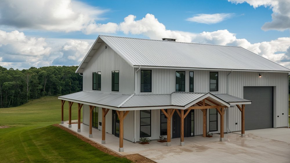 Top 5 White Barndominium Floor Plans 2 White Barndominium exterior