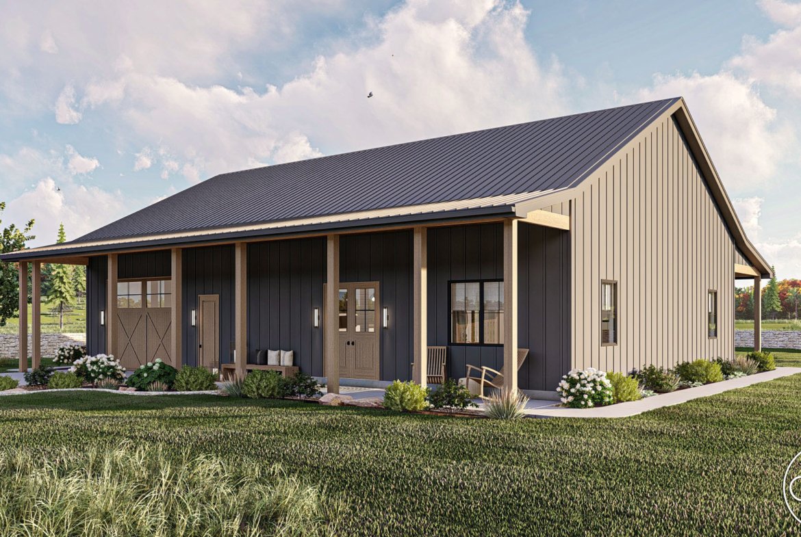 Barndominium Style House Plan Springer Farm 30357