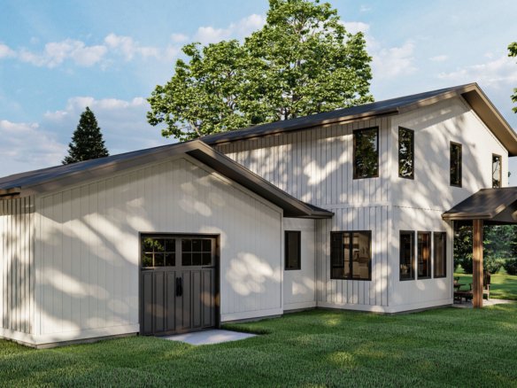 2 Story Barndominium Style House Plan Belgrade 29925