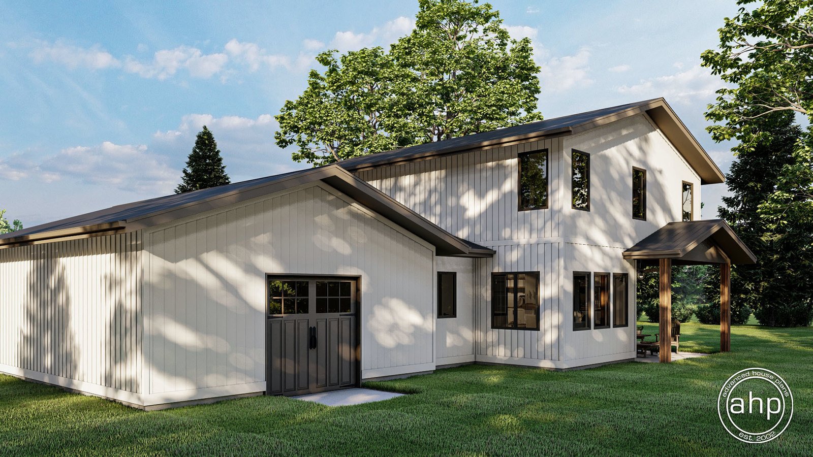 2 Story Barndominium Style House Plan Belgrade 29925