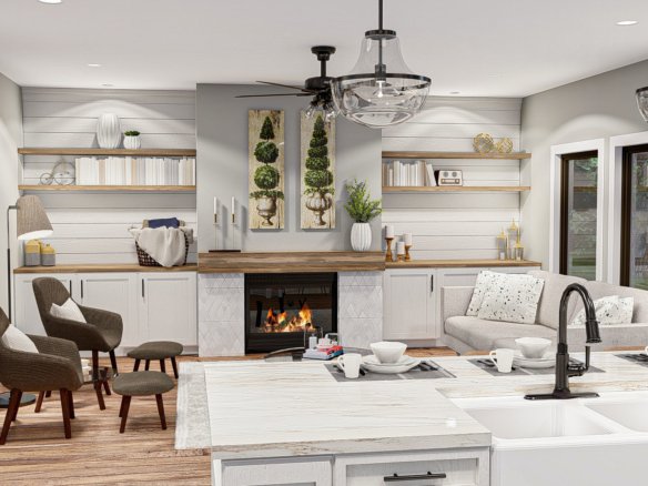 2 Story Barndominium Style House Plan Belgrade 29925