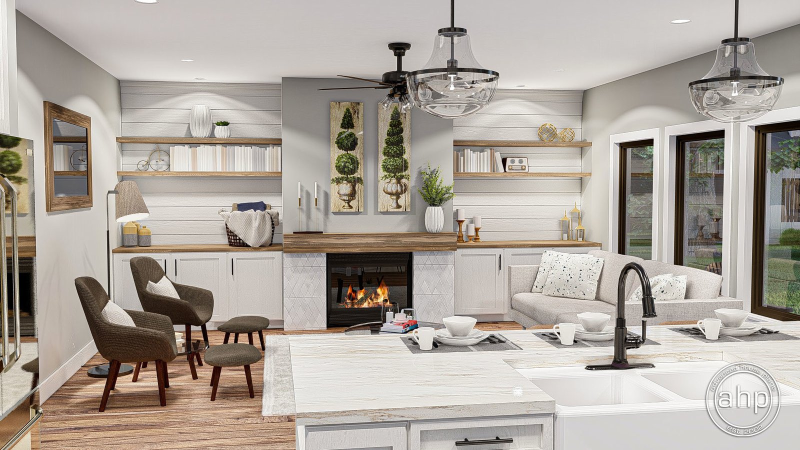 2 Story Barndominium Style House Plan Belgrade 29925