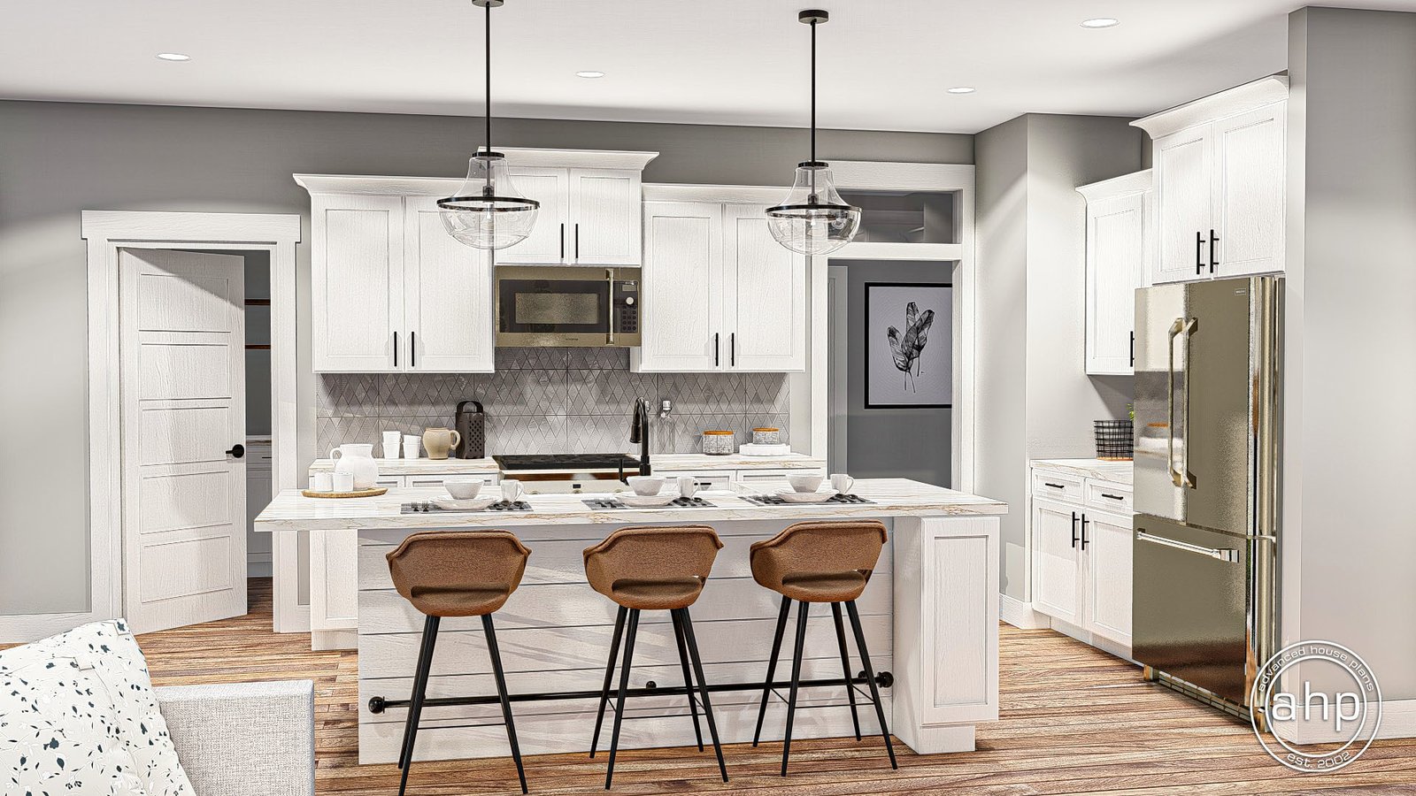 2 Story Barndominium Style House Plan Belgrade 29925