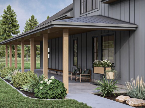 Barndominium Style Plan Stonegate 30439