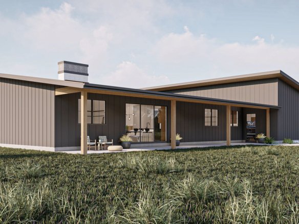 Modern Barndominium Style House Plan Blue Ridge 30249