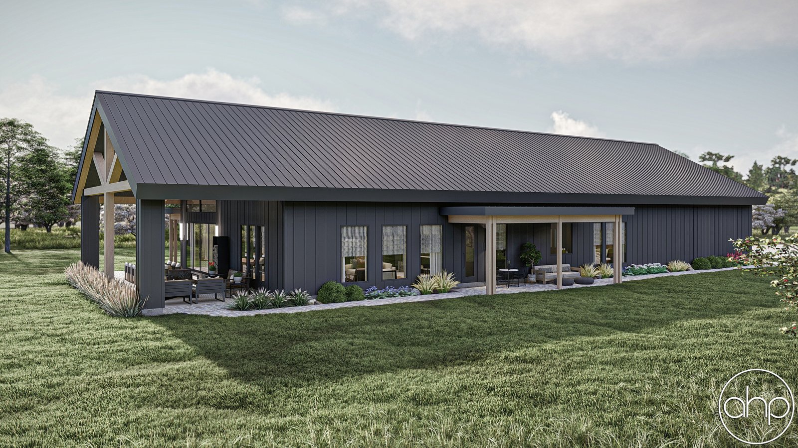 Modern Barndominium Style House Plan Limestone 30440