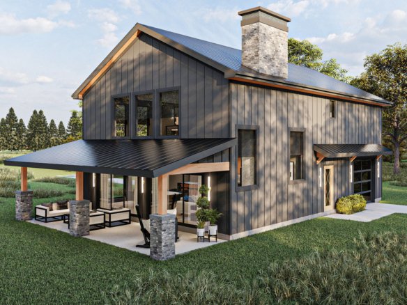 Modern Barndominium Style House Plan Southaven 30226