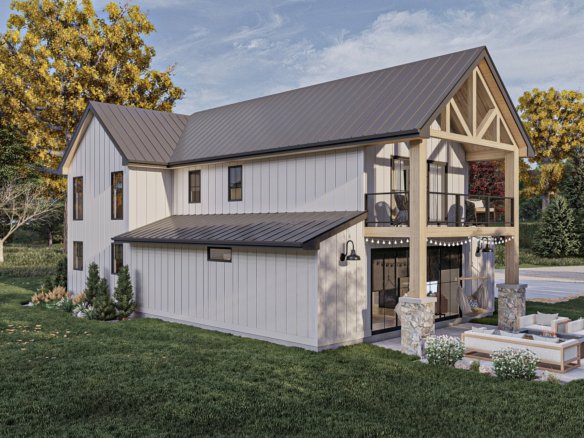 Modern Barndominium Style House Plan Stockville 30388