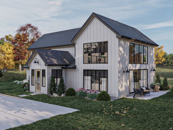 Modern Barndominium Style House Plan Stockville 30388