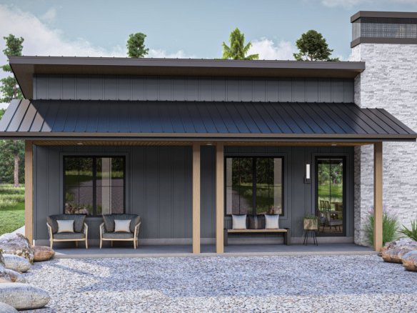 Modern Barndominium Style House Plan Woodrow 30442