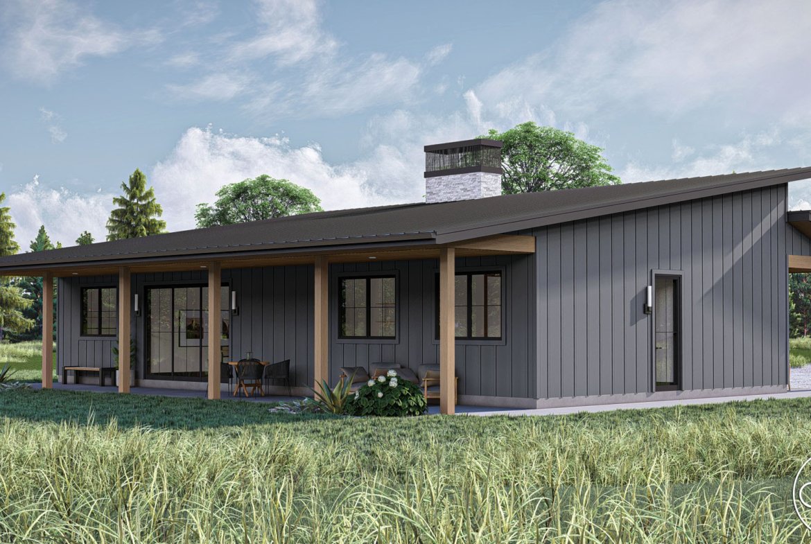 Modern Barndominium Style House Plan Woodrow 30442