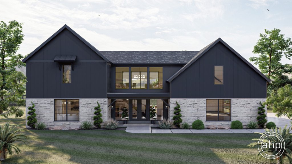 Modern Barndominium Style House Plan with Loft - Barton Creek