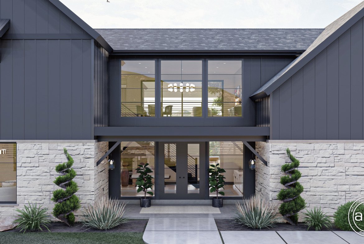 Modern Barndominium Style House Plan with Loft - Barton Creek 0