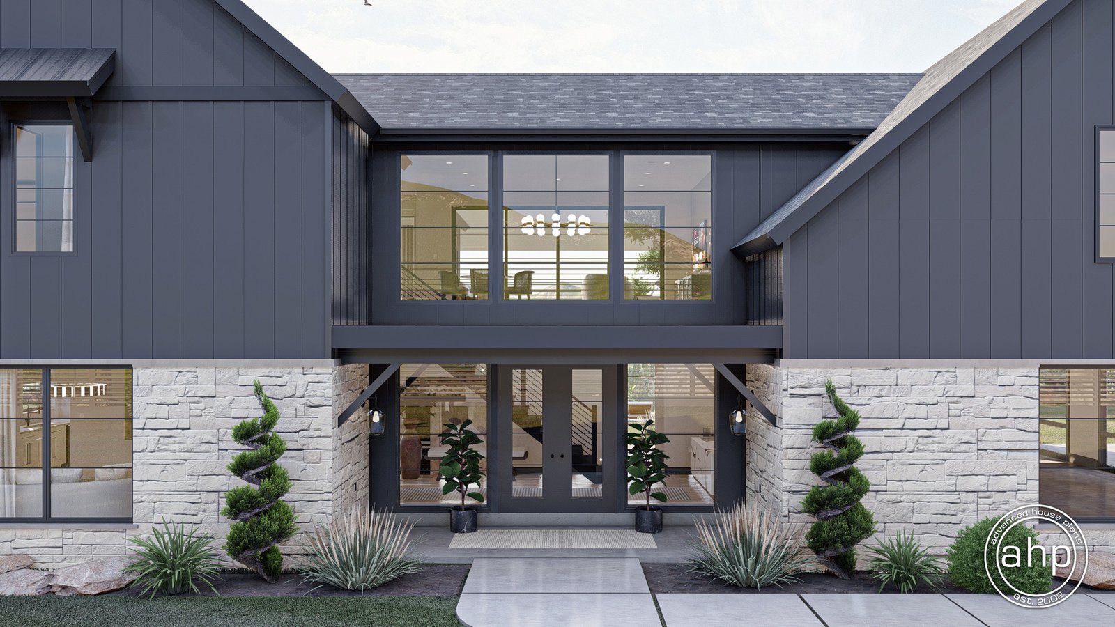 Modern Barndominium Style House Plan with Loft - Barton Creek 0