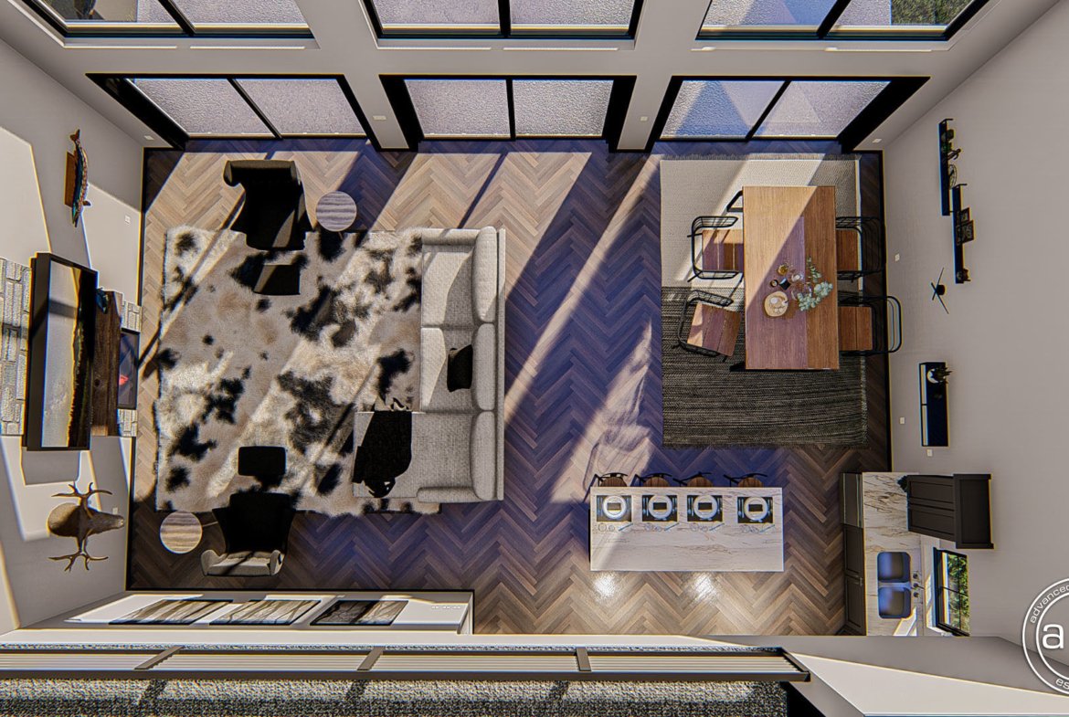 Modern Farmhouse Barndominium Plan with Tall Ceilings and Oversized Patio Billings 29771