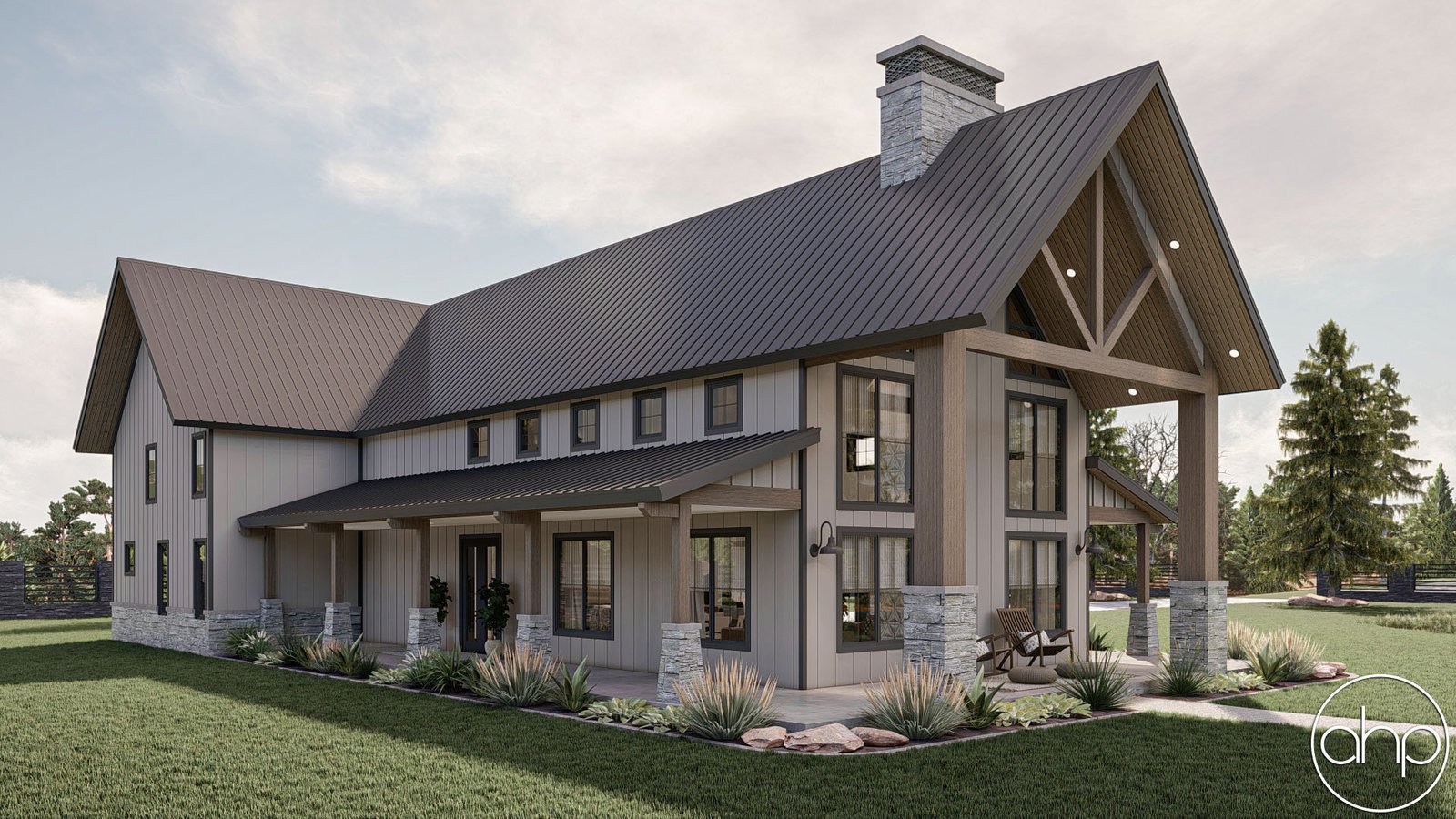 Modern Farmhouse Style Barndominium House Plan Marion 30332