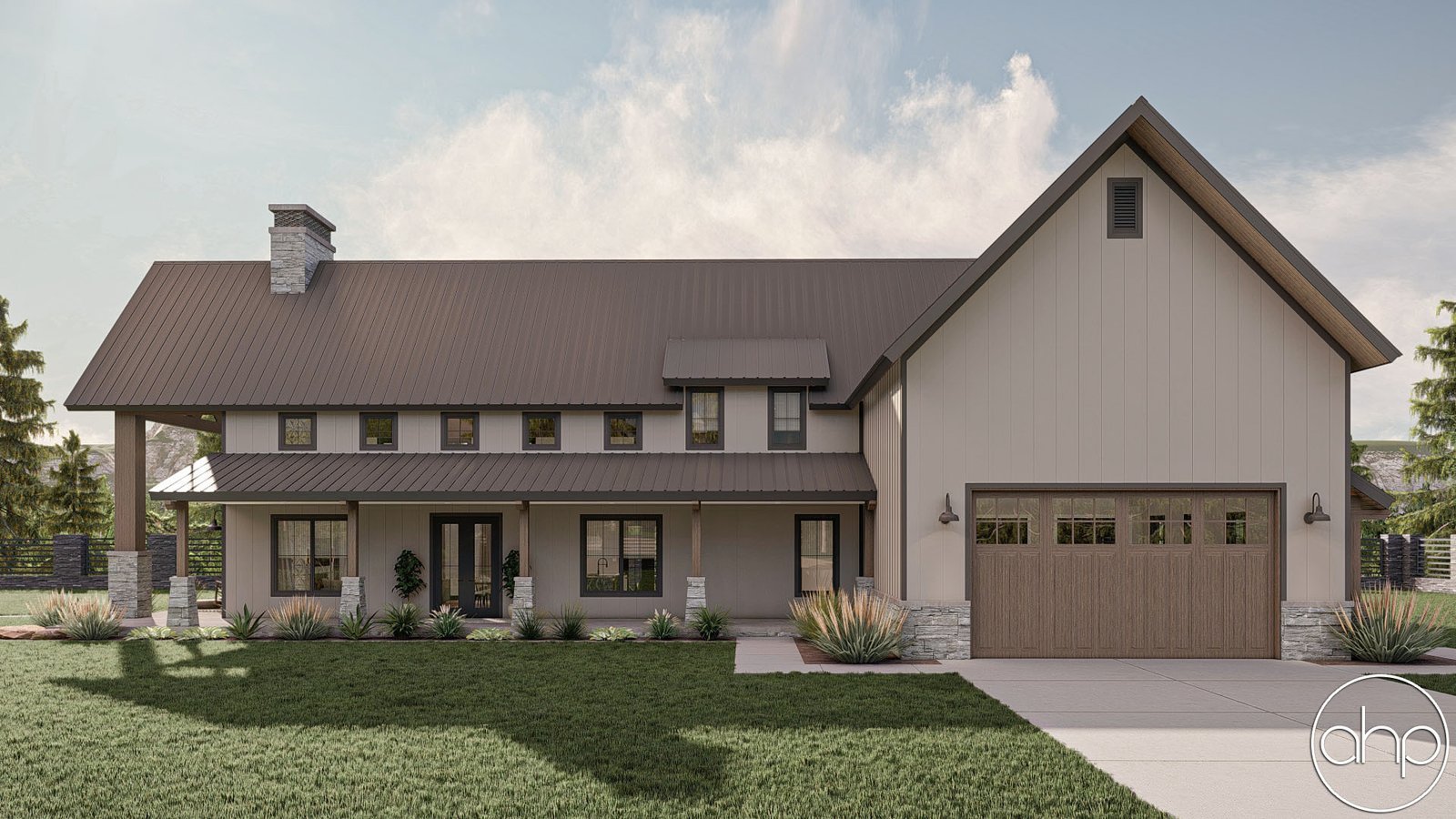 Modern Farmhouse Style Barndominium House Plan Marion 30332