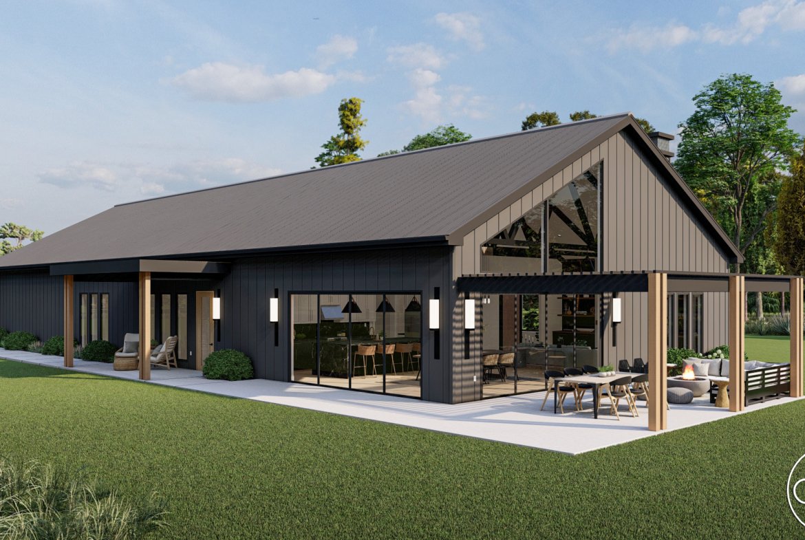 Modern Farmhouse Style Barndominium Plan - Round Rock