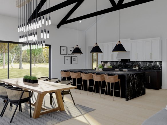 Modern Farmhouse Style Barndominium Plan - Round Rock