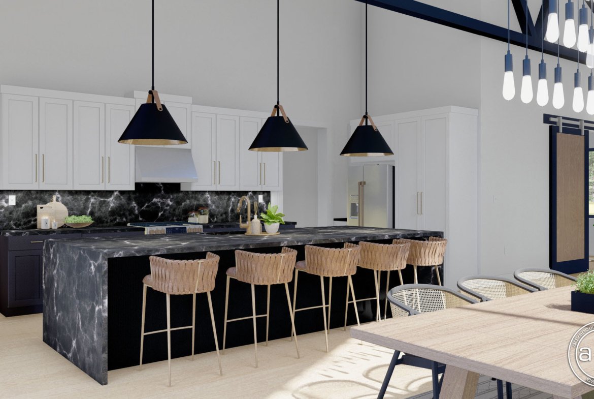 Modern Farmhouse Style Barndominium Plan - Round Rock