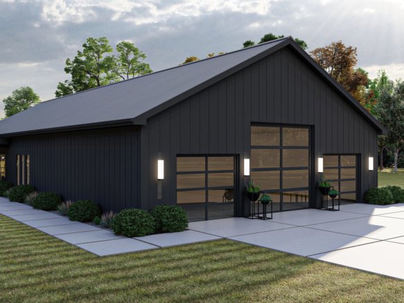 Modern Farmhouse Style Barndominium Plan - Round Rock