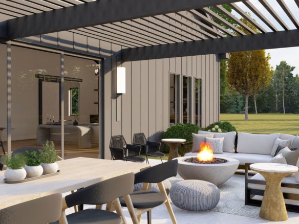 Modern Farmhouse Style Barndominium Plan - Round Rock