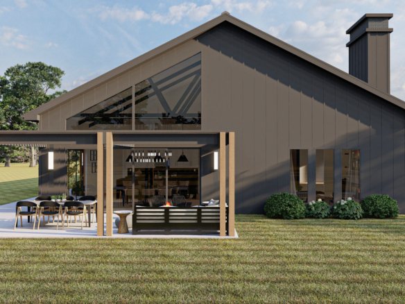 Modern Farmhouse Style Barndominium Plan - Round Rock