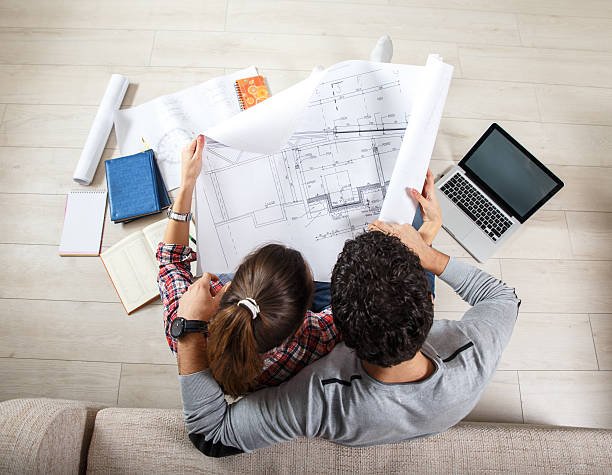 couple planning a house